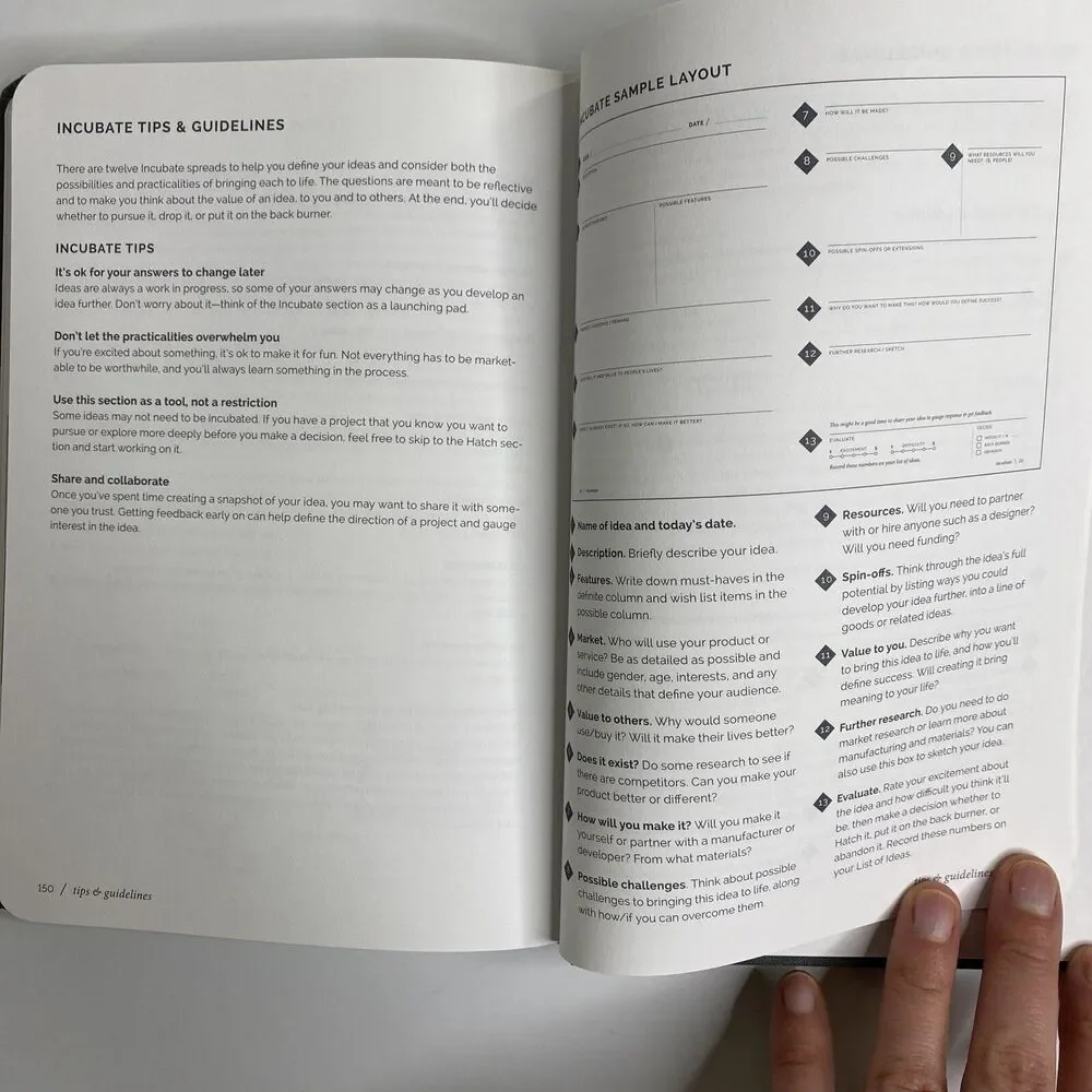 Hatch HC Notebook‎ for Makers Entrepreneurs Idea Journal Project Planner Gray